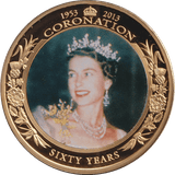 2013 ONE DOLLAR COOK ISLANDS CORONATION 60 YEARS - WORLD COINS - Cambridgeshire Coins