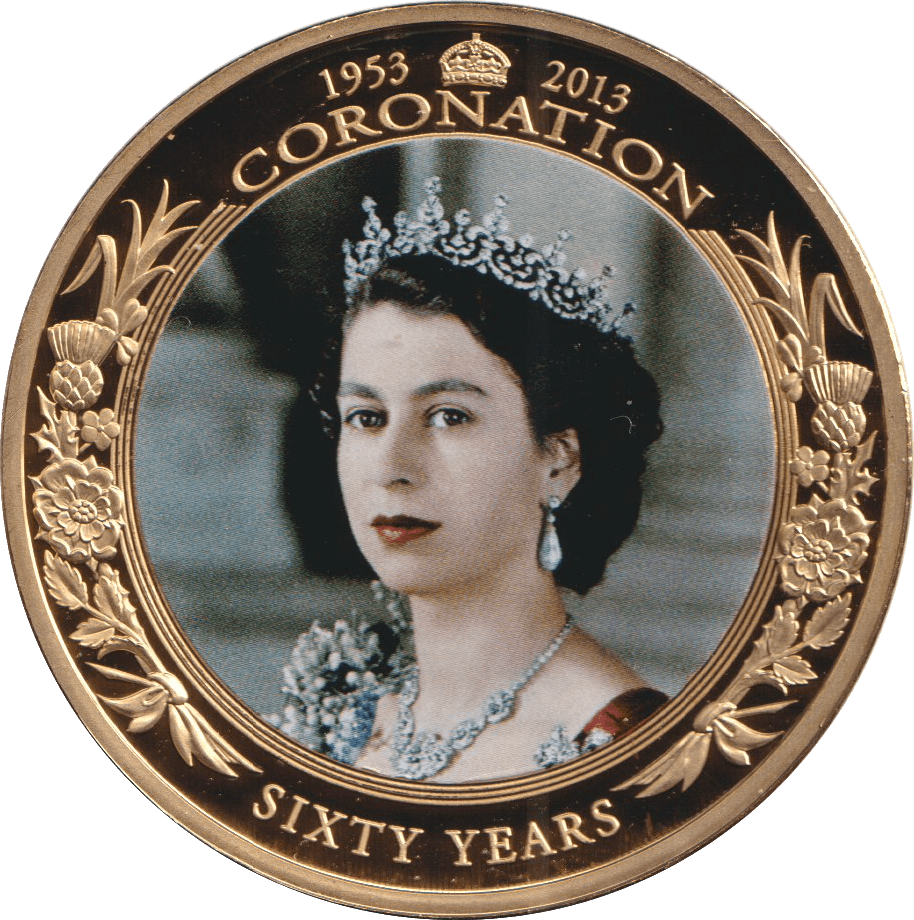 2013 ONE DOLLAR COOK ISLANDS CORONATION 60 YEARS - WORLD COINS - Cambridgeshire Coins