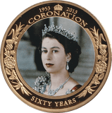 2013 ONE DOLLAR COOK ISLANDS CORONATION 60 YEARS - WORLD COINS - Cambridgeshire Coins
