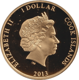 2013 ONE DOLLAR COOK ISLANDS CORONATION 60 YEARS - WORLD COINS - Cambridgeshire Coins
