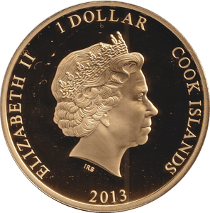 2013 ONE DOLLAR COOK ISLANDS CORONATION 60 YEARS - WORLD COINS - Cambridgeshire Coins