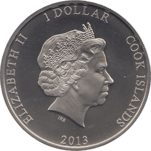 2013 ONE DOLLAR COOK ISLANDS - WORLD COINS - Cambridgeshire Coins