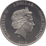 2013 ONE DOLLAR COOK ISLANDS - WORLD COINS - Cambridgeshire Coins