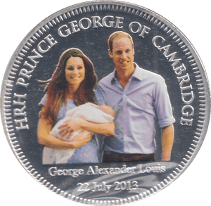2013 PRINCE GEORGE OF CAMBRIDGE COMMEMORATIVE COIN ( PROOF ) - WORLD COINS - Cambridgeshire Coins