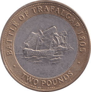 2013 £2 POUNDS BATTLE OF TRAFALGAR 1805 GIBRALTAR - £2 CIRCULATED - Cambridgeshire Coins