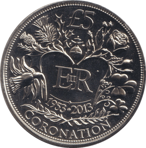 2013 £5 POUND 60 YEAR CORONATION ANNIVERSARY COIN - £5 CIRCULATED - Cambridgeshire Coins
