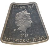 2013 SILVER 50 PENCE BAILIWICK OF JERSEY - WOLRD SILVER COINS - Cambridgeshire Coins