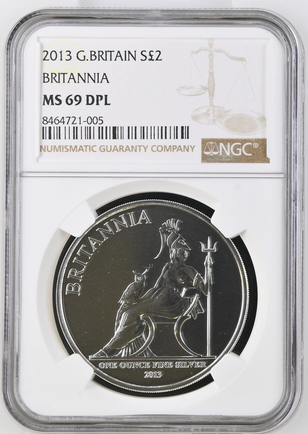 2013 SILVER BRITANNIA MS 69 DPL - NGC SILVER COINS - Cambridgeshire Coins