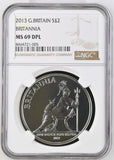 2013 SILVER BRITANNIA MS 69 DPL - NGC SILVER COINS - Cambridgeshire Coins