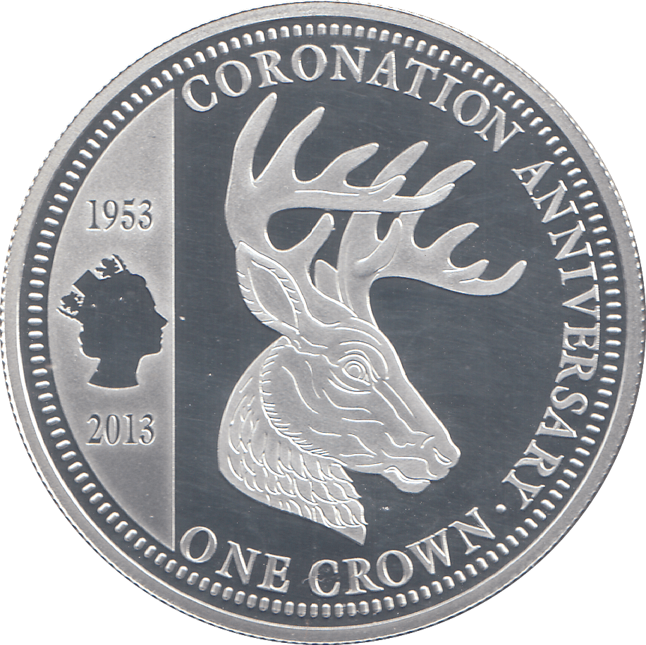 2013 SILVER CROWN ( PROOF ) CORONATION - SILVER WORLD COINS - Cambridgeshire Coins