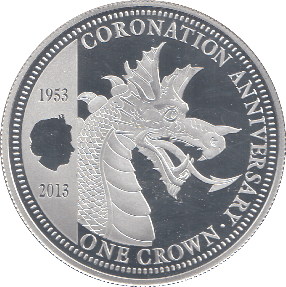 2013 SILVER CROWN ( PROOF ) CORONATION - SILVER WORLD COINS - Cambridgeshire Coins