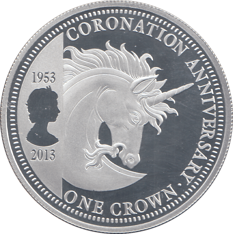 2013 SILVER CROWN ( PROOF ) CORONATION - SILVER WORLD COINS - Cambridgeshire Coins