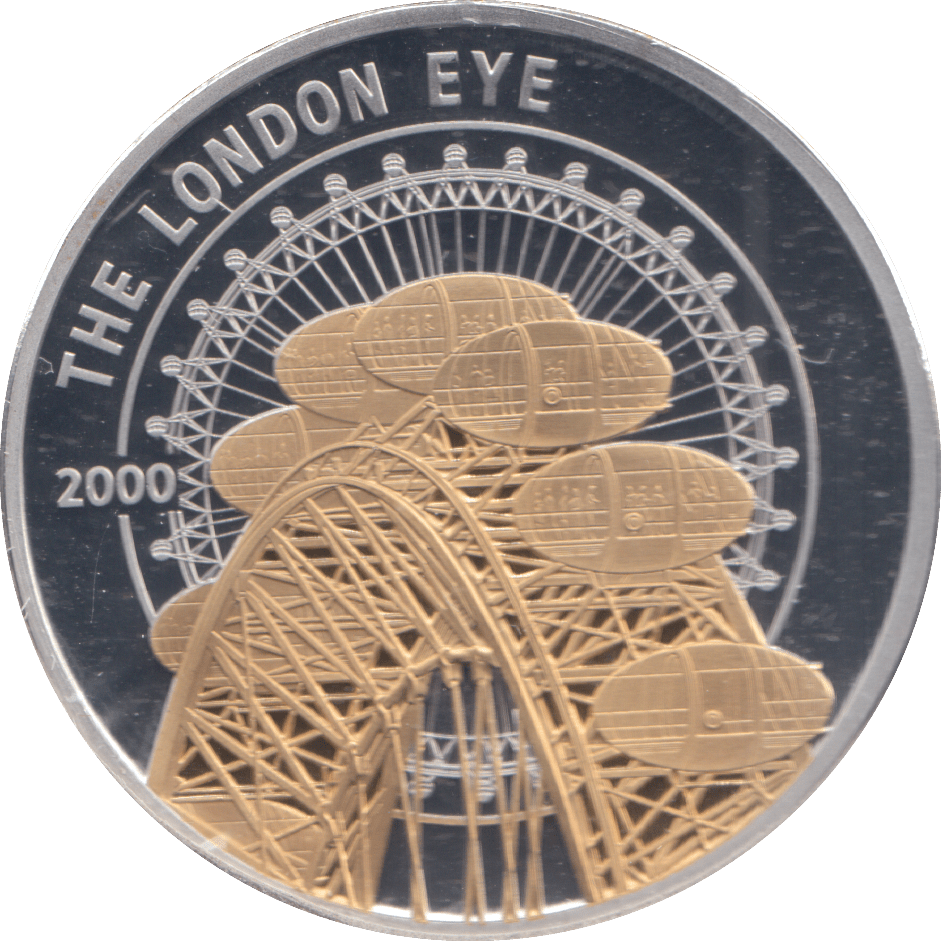 2013 SILVER PLATED MEDALLION ICONS OF A NATION THE LONDON EYE - MEDALS & MEDALLIONS - Cambridgeshire Coins