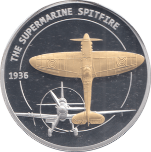 2013 SILVER PLATED MEDALLION ICONS OF A NATION THE SUPERMARINE SPITFIRE - MEDALS & MEDALLIONS - Cambridgeshire Coins