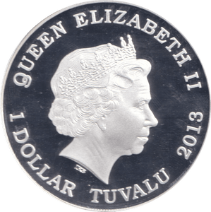 2013 SILVER PROOF 1 DOLLAR TUVALU - SILVER WORLD COINS - Cambridgeshire Coins