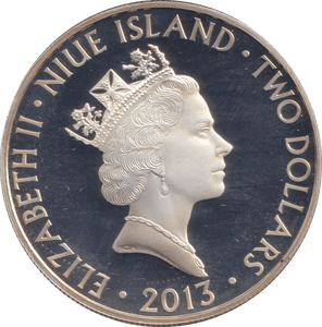 2013 SILVER PROOF 2 DOLLAR NIUE ISLAND - SILVER WORLD COINS - Cambridgeshire Coins