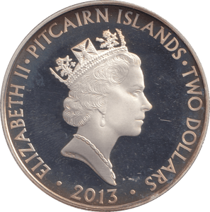 2013 SILVER PROOF 2 DOLLARS PITCAIRN ISLANDS MEMORY OF THE GLORIOUS DEAD - SILVER WORLD COINS - Cambridgeshire Coins