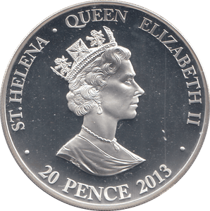2013 SILVER PROOF 20 PENCE CORONATION OF THE QUEEN - WORLD COINS - Cambridgeshire Coins