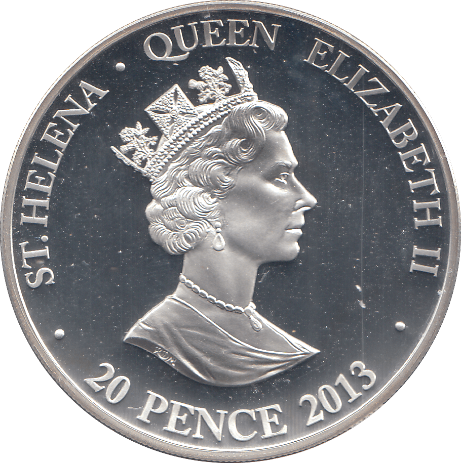2013 SILVER PROOF 20 PENCE CORONATION OF THE QUEEN - WORLD COINS - Cambridgeshire Coins