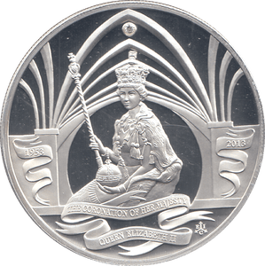 2013 SILVER PROOF 20 PENCE CORONATION OF THE QUEEN - WORLD COINS - Cambridgeshire Coins