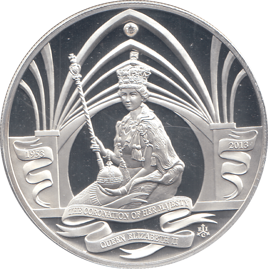 2013 SILVER PROOF 20 PENCE CORONATION OF THE QUEEN - WORLD COINS - Cambridgeshire Coins