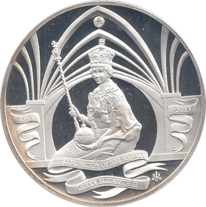 2013 SILVER PROOF 20 PENCE CORONATION OF THE QUEEN - WORLD COINS - Cambridgeshire Coins