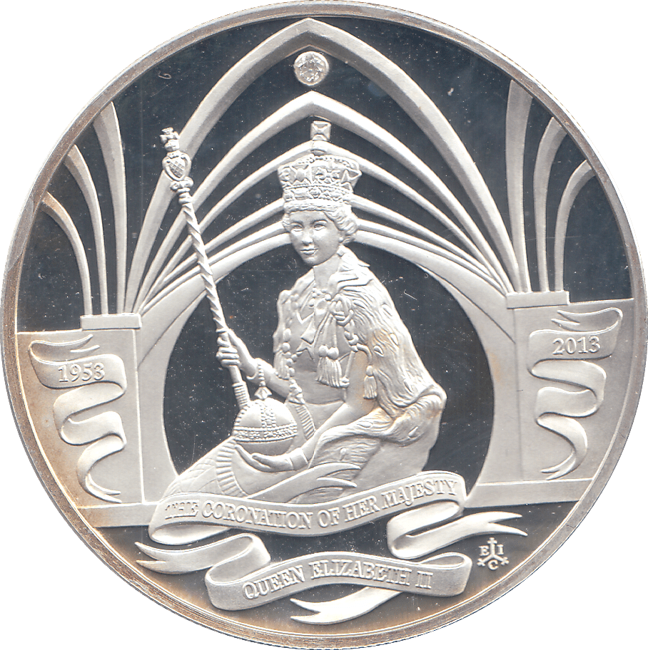 2013 SILVER PROOF 20 PENCE CORONATION OF THE QUEEN - WORLD COINS - Cambridgeshire Coins