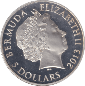 2013 SILVER PROOF $5 BERMUDA - WORLD COINS - Cambridgeshire Coins