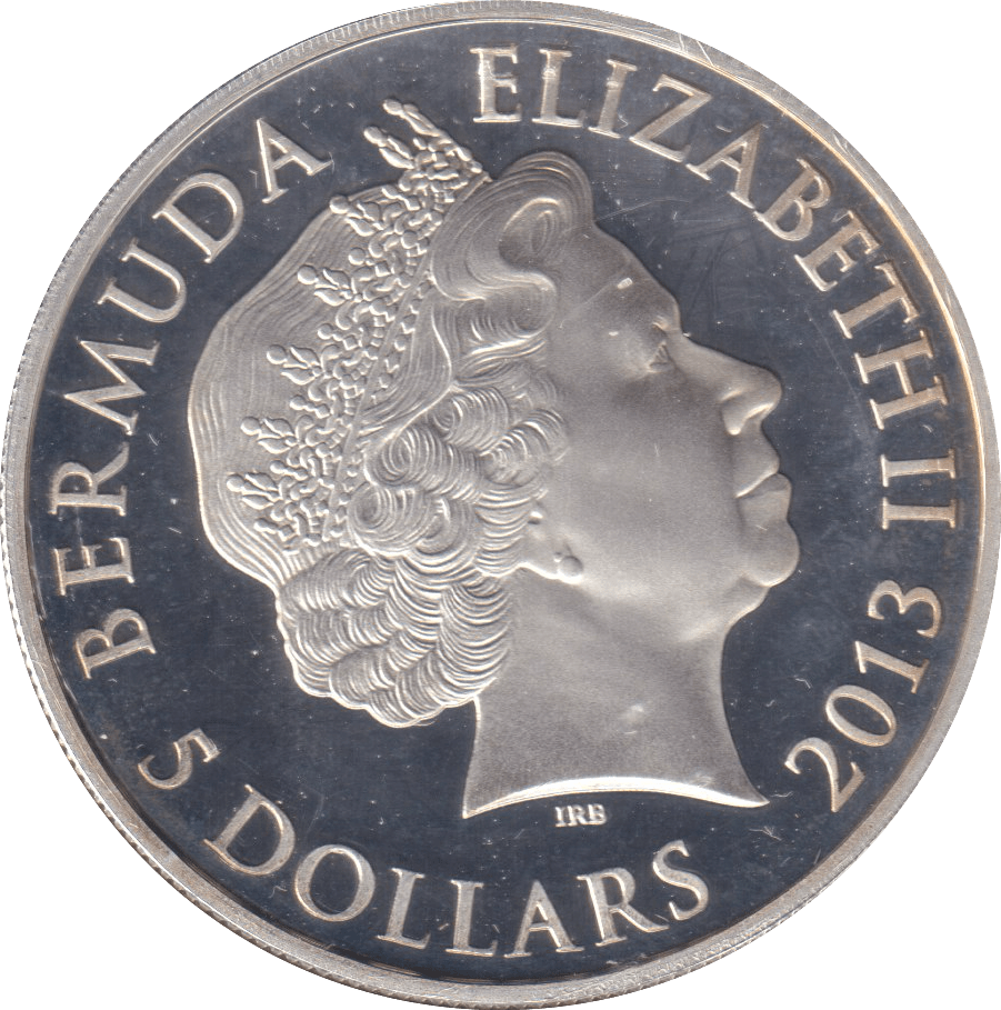 2013 SILVER PROOF $5 BERMUDA - WORLD COINS - Cambridgeshire Coins
