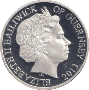 2013 SILVER PROOF £5 THE DAMBUSTERS BAILIWICK OF GUERNSEY - SILVER WORLD COINS - Cambridgeshire Coins