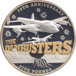 2013 SILVER PROOF £5 THE DAMBUSTERS BAILIWICK OF GUERNSEY - SILVER WORLD COINS - Cambridgeshire Coins