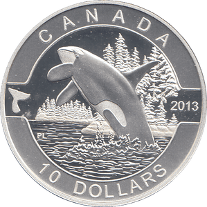 2013 SILVER PROOF CANADA 10 DOLLAR - SILVER WORLD COINS - Cambridgeshire Coins