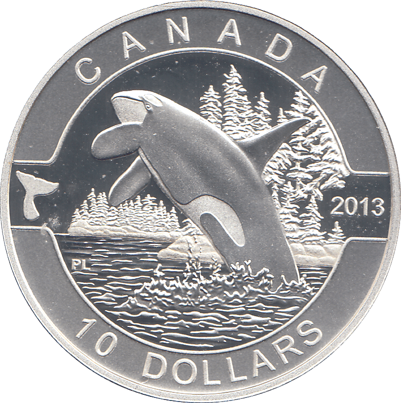 2013 SILVER PROOF CANADA 10 DOLLAR - SILVER WORLD COINS - Cambridgeshire Coins