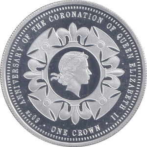 2013 SILVER PROOF CROWN 60TH ANNIVERSARY - SILVER WORLD COINS - Cambridgeshire Coins