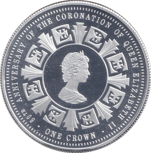 2013 SILVER PROOF CROWN 60TH ANNIVERSARY - SILVER WORLD COINS - Cambridgeshire Coins