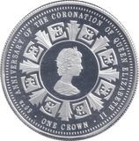 2013 SILVER PROOF CROWN 60TH ANNIVERSARY - SILVER WORLD COINS - Cambridgeshire Coins