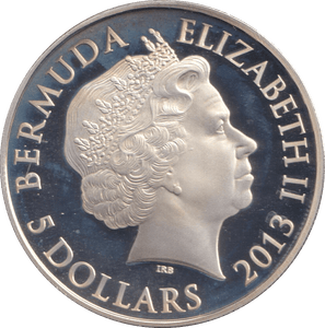 2013 SILVER PROOF FIVE DOLLARS BERMUDA CHANGING OF THE QUEENS GUARD - SILVER WORLD COINS - Cambridgeshire Coins