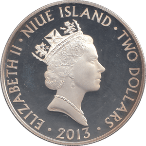 2013 SILVER PROOF FIVE DOLLARS NIUE ISLAND - SILVER WORLD COINS - Cambridgeshire Coins