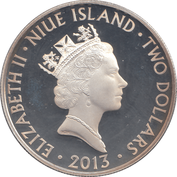 2013 SILVER PROOF FIVE DOLLARS NIUE ISLAND - SILVER WORLD COINS - Cambridgeshire Coins