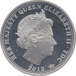 2013 SILVER PROOF FIVE POUNDS TRISTAN DA CUNHA - SILVER WORLD COINS - Cambridgeshire Coins