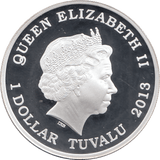 2013 SILVER PROOF ONE DOLLAR TUVALU - SILVER WORLD COINS - Cambridgeshire Coins