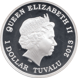 2013 SILVER PROOF ONE DOLLAR TUVALU - SILVER WORLD COINS - Cambridgeshire Coins
