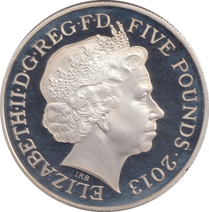 2013 SILVER PROOF £5 60TH CORONATION ANNIVERSARY - SILVER WORLD COINS - Cambridgeshire Coins