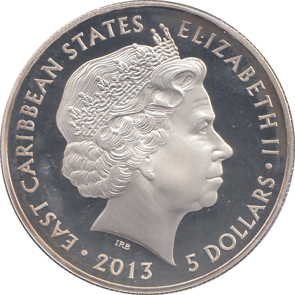 2013 SILVER PROOF TEN DOLLAR EAST CARIBBEAN STATES - SILVER WORLD COINS - Cambridgeshire Coins