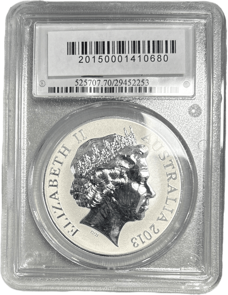 2013 SILVER SALTWATER CROCODILE BINDI $1 PRODUCED BY AUSTRALIAN MINT PCGS MS 70 AUSTRALIA - NGC SILVER COINS - Cambridgeshire Coins