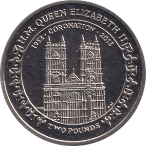 2013 TWO POUNDS CORONATION BRITISH INDIAN OCEAN TERRITORY - WORLD COINS - Cambridgeshire Coins