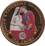 2013 WILLIAM AND CATHERINE COMMEMORATIVE CROWN TRISTAN DA CUNHA - MEDALS & MEDALLIONS - Cambridgeshire Coins