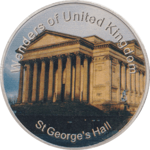 2013 WONDERS OF THE WORLD ST GEORGE HALL MEDALLION - WORLD COINS - Cambridgeshire Coins