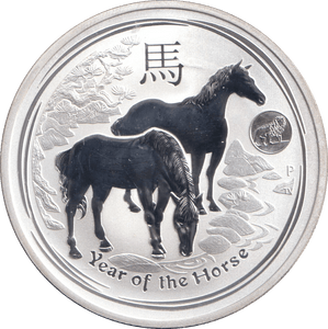 2014 1 OZ .999 FINE SILVER DOLLAR YEAR OF THE HORSE AUSTRALIA - SILVER WORLD COINS - Cambridgeshire Coins