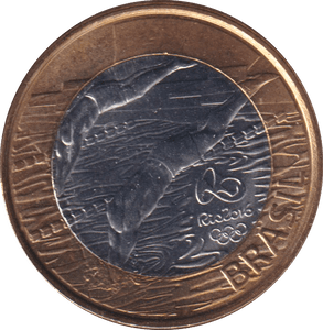 2014 1 REAL OLYMPIC DIVING BRAZIL - WORLD COINS - Cambridgeshire Coins